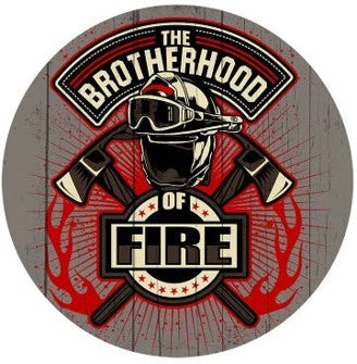 Fire Brother Domed Metal Sign