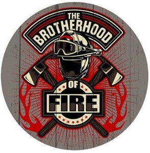 Fire Brother Domed Metal Sign