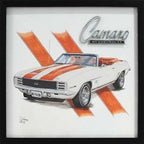 Chevrolet Camaro Printed Glass Shadowbox