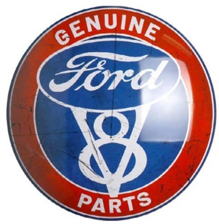 Genuine Ford Domed Metal Sign