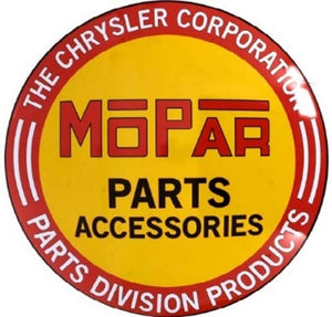 Mopar Parts Domed Metal Sign