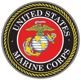Us Marine Domed Metal Sign