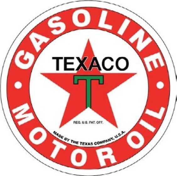 Texaco Motor Domed Metal Sign