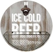 Ice Cold Beer Round Bottle Cap Catcher