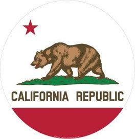 California Domed Metal Sign