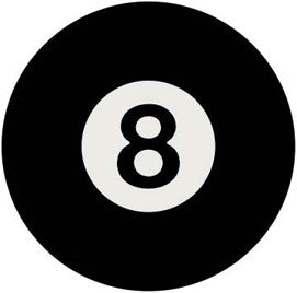 Eight Ball Domed Metal Sign