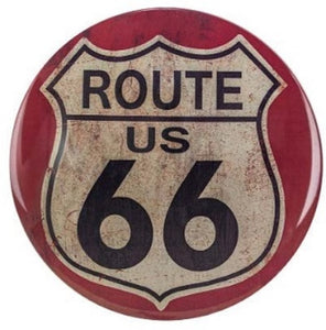 Route 66 Rus Domed Metal Sign