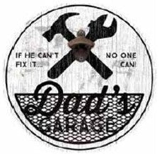 Dad's Garage Round Bottle Cap Catcher