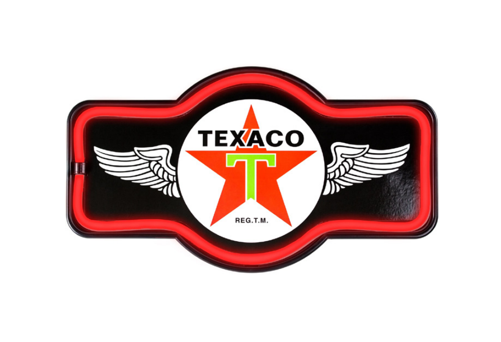 Led Rope Bar Signs Texaco Long (black) LED Bar Rope Sign – ManCave Store