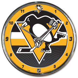 Pittsburgh Penguins Chrome Clocks