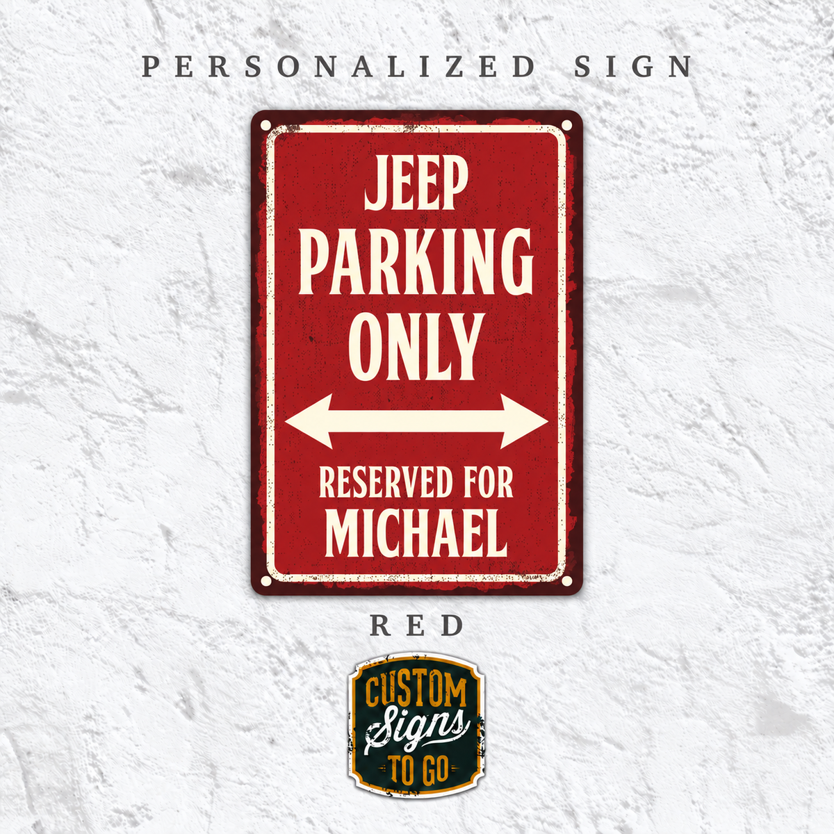 Personalized Reserved Parking Sign – Custom Name Vintage Parking Sign