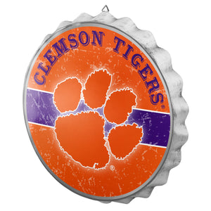 Clemson Tigers Distressed Bottle Cap Signs