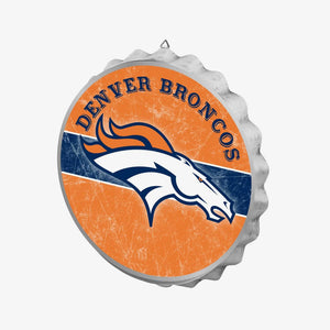 Denver Broncos Distressed Bottle Cap Signs