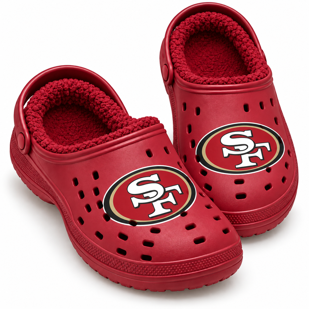 San Francisco 49ers Men’s Sherpa Lined Big Logo Clog Slippers