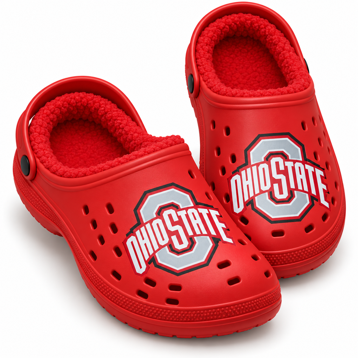 Ohio State Buckeyes Men’s Sherpa Lined Big Logo Clog Slippers