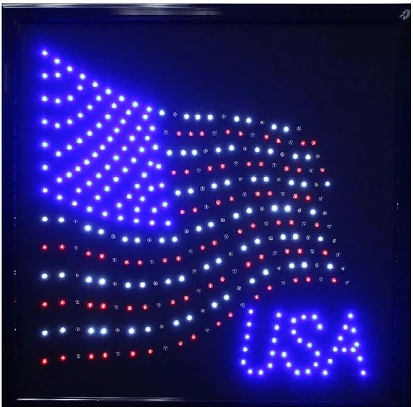 USA Flag LED Sign