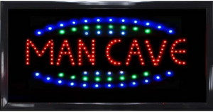 Mancave Three Rows LED Sign