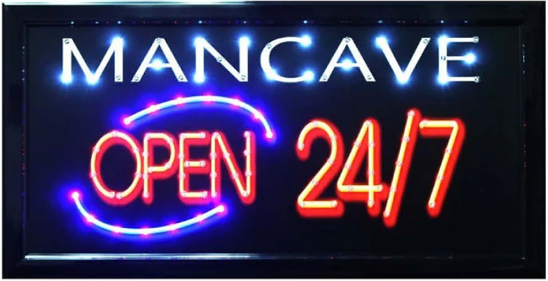 Mancave 24/7 LED Sign