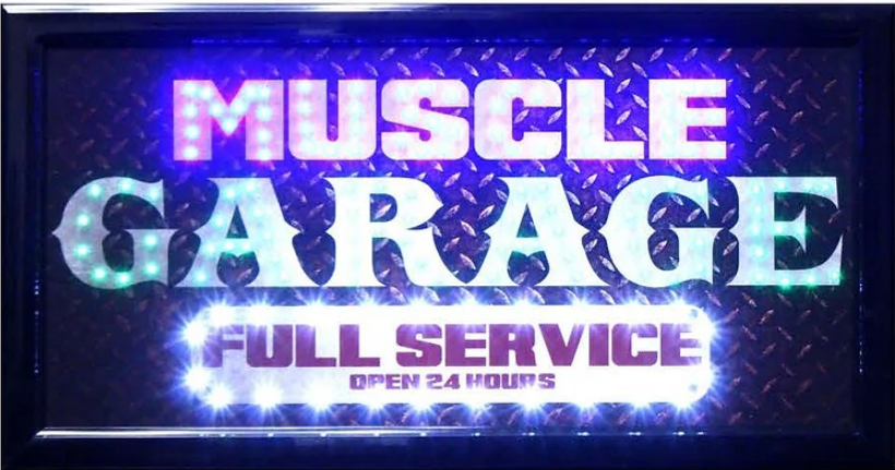 Muscle Garage LED Sign