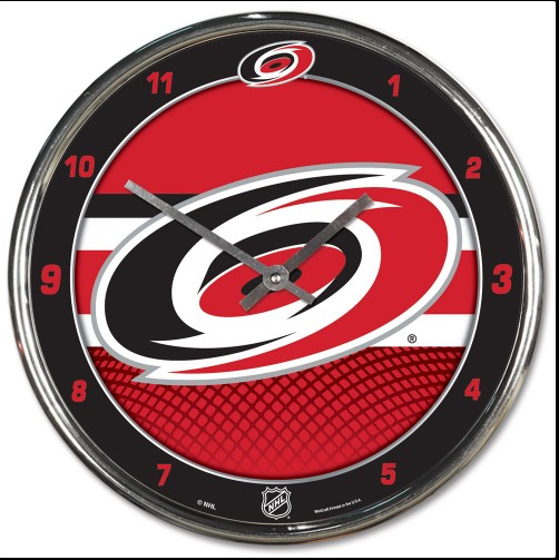 Carolina Hurricanes Chrome Clocks
