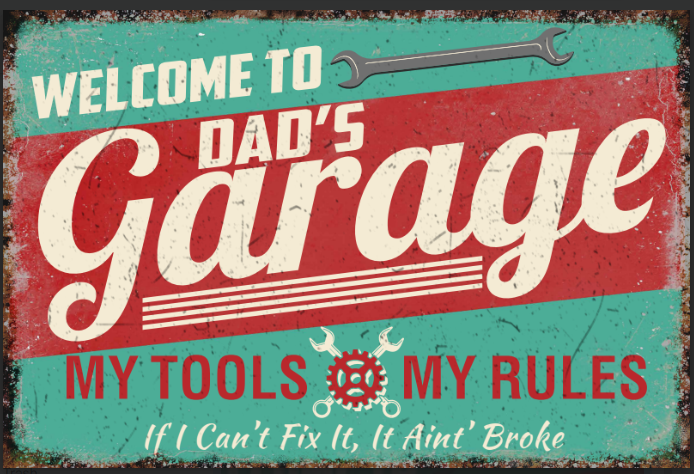 Dad's Vintage Mechanic Wall Decor