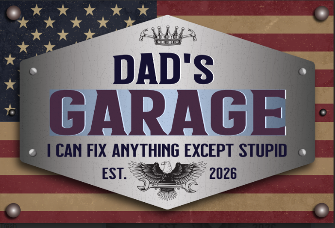 Dad's Man Cave Wall Decor