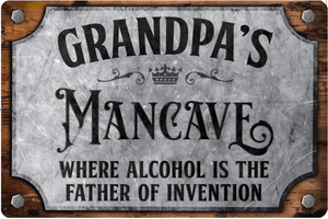 Dad's ManCave Alcohol Is The Fathers Invention Decor