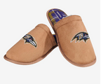 Baltimore Ravens Brown Suede Slippers