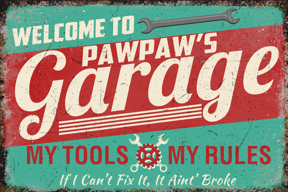 Pawpaw's Vintage Mechanic Wall Decor