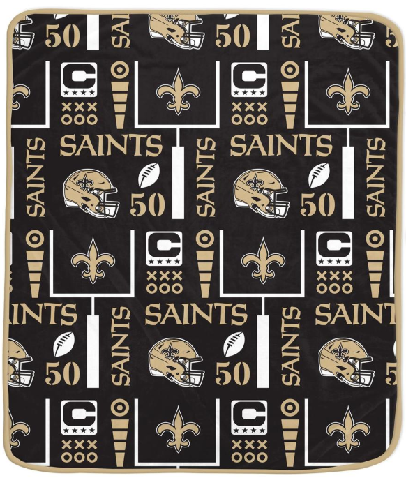 New Orleans Saints Team Spirit Super Soft Plush Throw Blanket – 60" x 70"