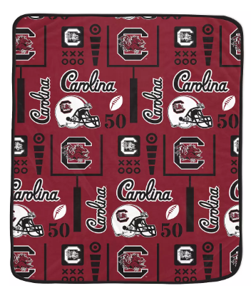 South Carolina Gamecocks Team Spirit Super Soft Plush Throw Blanket – 60" x 70"