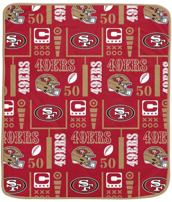 San Francisco 49ers Team Spirit Super Soft Plush Throw Blanket – 60" x 70"