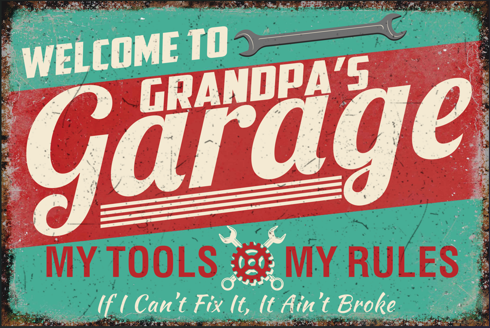 Grandpa's Vintage Mechanic Wall Decor