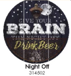 Brain Drink Beer Round Bottle Cap Catcher