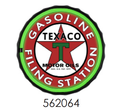 Texaco Gasoline Round LED Bar Rope Sign