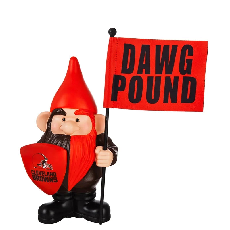 Cleveland Browns Flag Holder Gnome