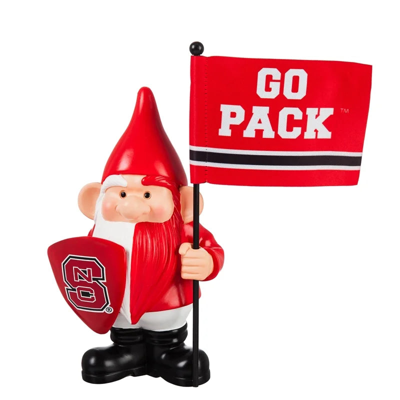 North Carolina State Wolfpack Flag Holder Gnome