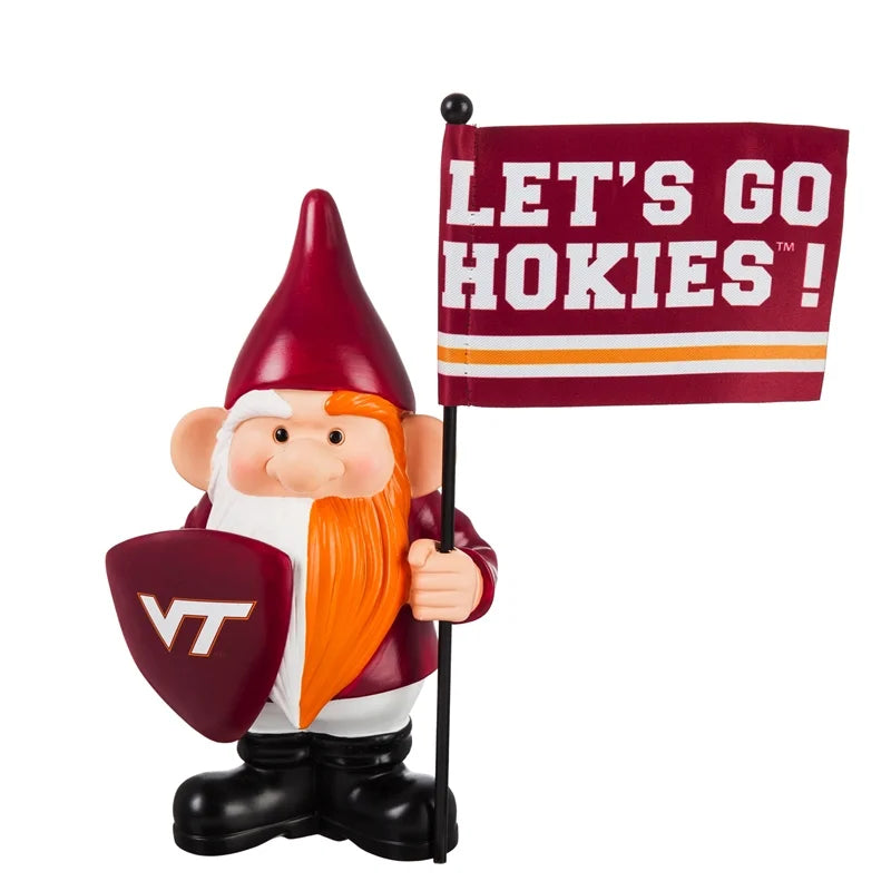 Virginia Tech Hokies Flag Holder Gnome