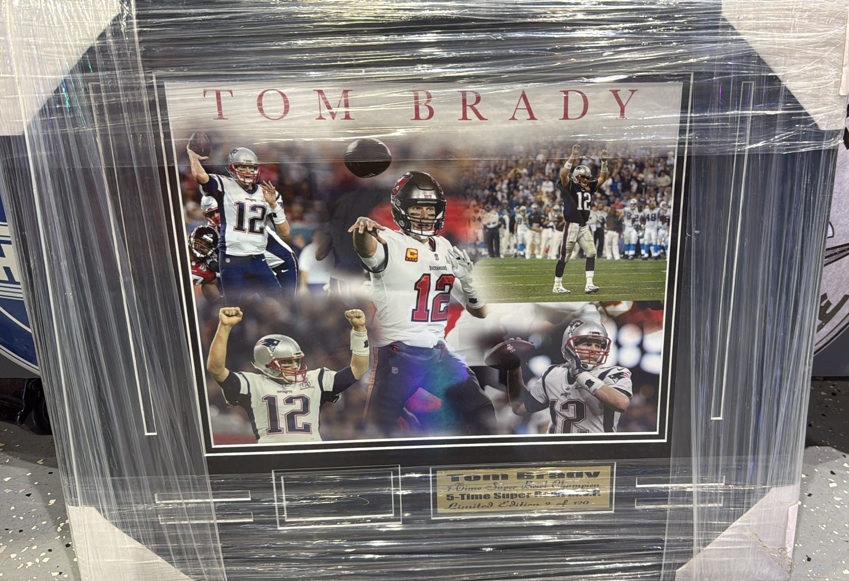 ENGRAVED SIGNUTURE FRAMES-ENGRAVED ART : TOM BRADY