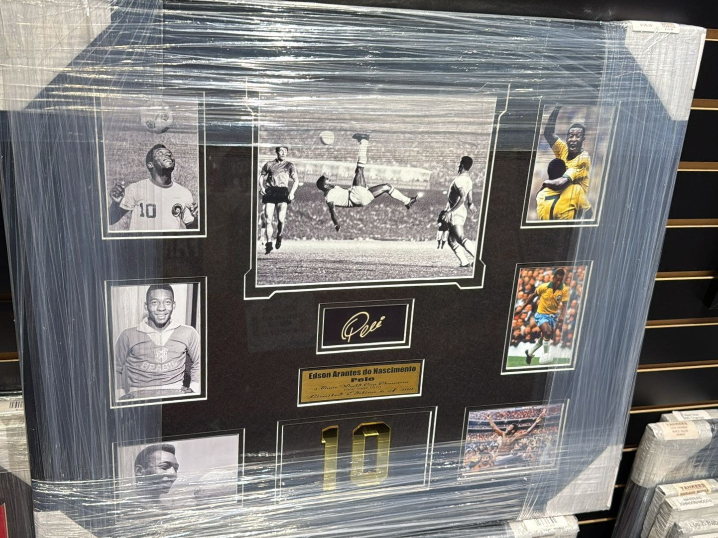 Brazil National Team Pele Number 10 Large Frames