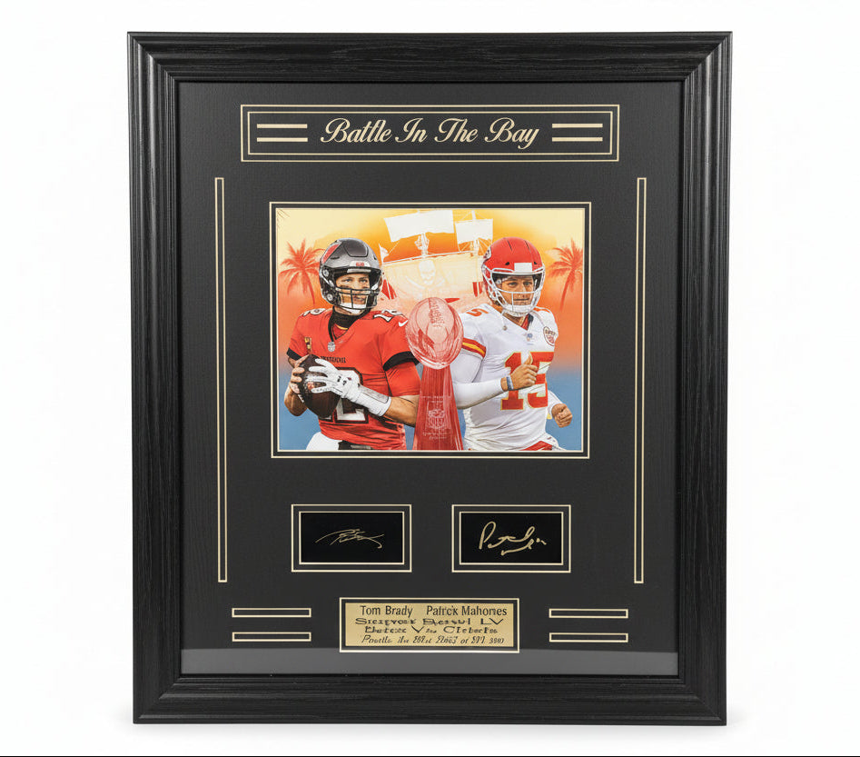 Tom Brady and Patrick Mahomes "Battle In the Bay" Medium Frames