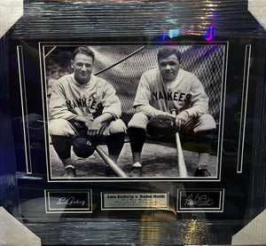 New York Yankees Lou Gehrig and Babe Ruth Frame Large Frames