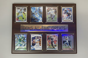 Detroit Lions All Time Great Card Plaque