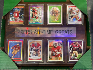 San Francisco 49ers All Time Great Card Plaque