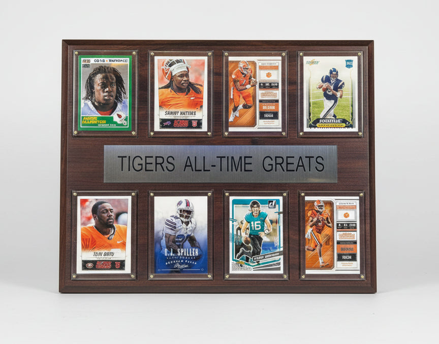 Clemson Tigers All Time Great Card Plaque