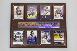 Baltimore Ravens All Time Great Card Plaque