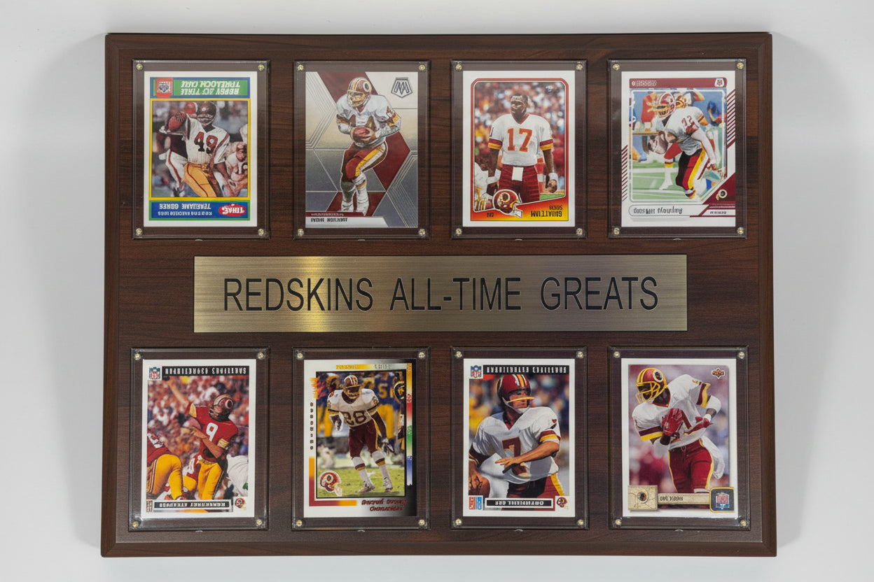 Washington Redskin All Time Great Card Plaque