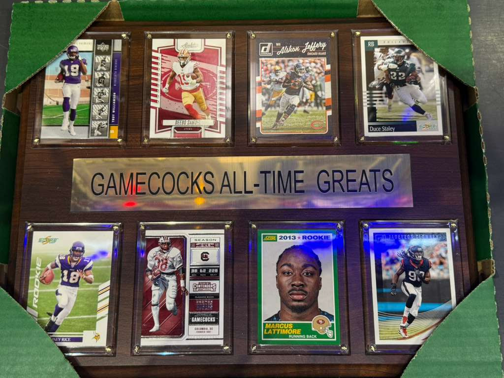 South Carolina Gamecocks All Time Great Card Plaque