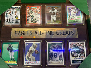 Philadelphia Eagles All Time Great Card Plaque