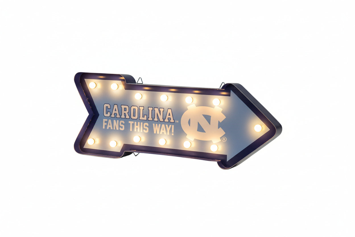 North Carolina Tar Heels Corrugated Arrow Sign